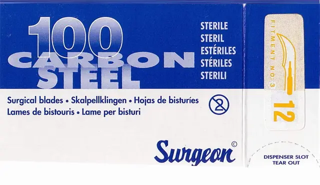 6041_CEPELKY SKALPELOVE SURGEON C. 12 STERILNI 100 KS